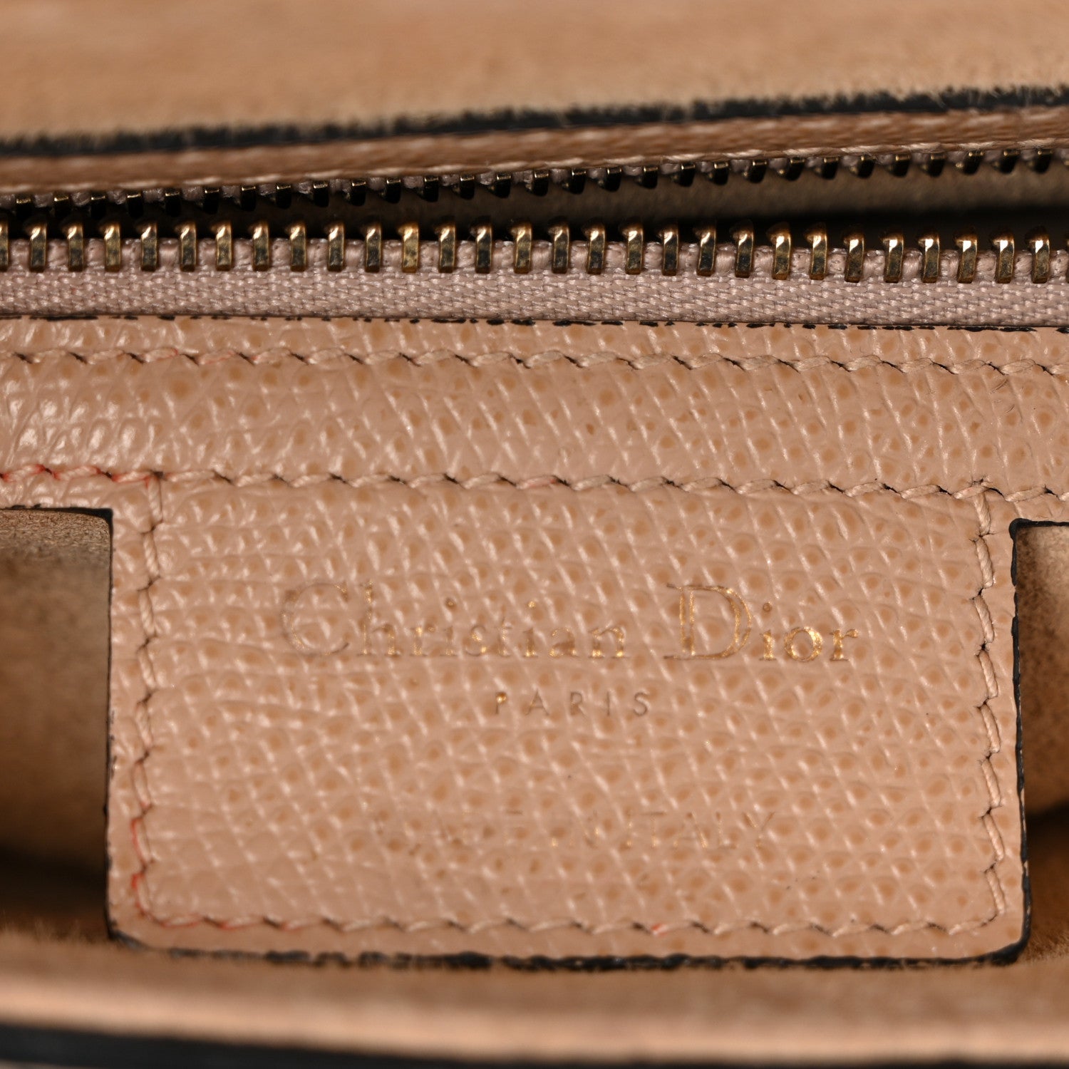 Christian Dior Grained Calfskin Saddle Bag Fard