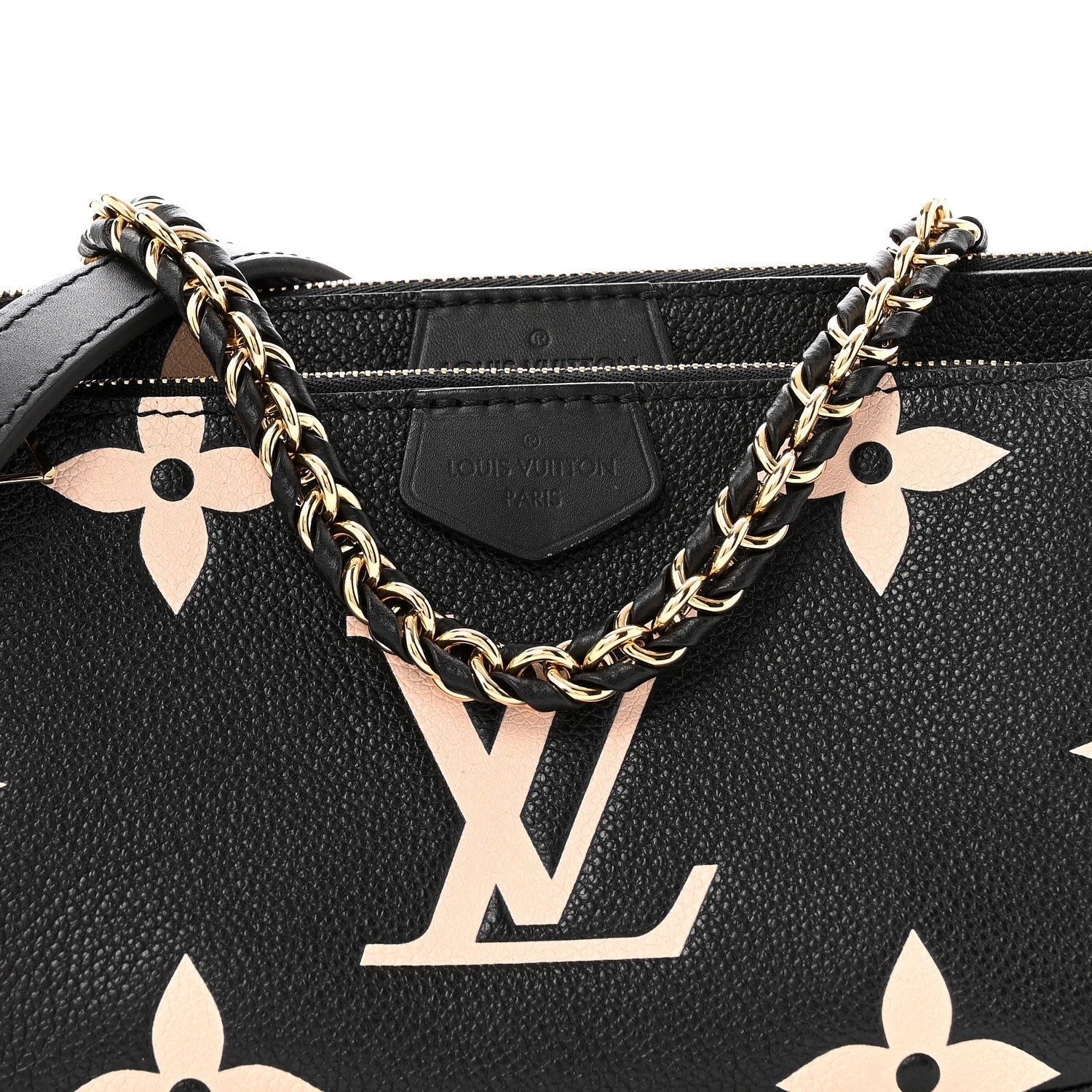 Louis Vuitton Empreinte Monogram Giant Multi Pochette Accessories Black Beige