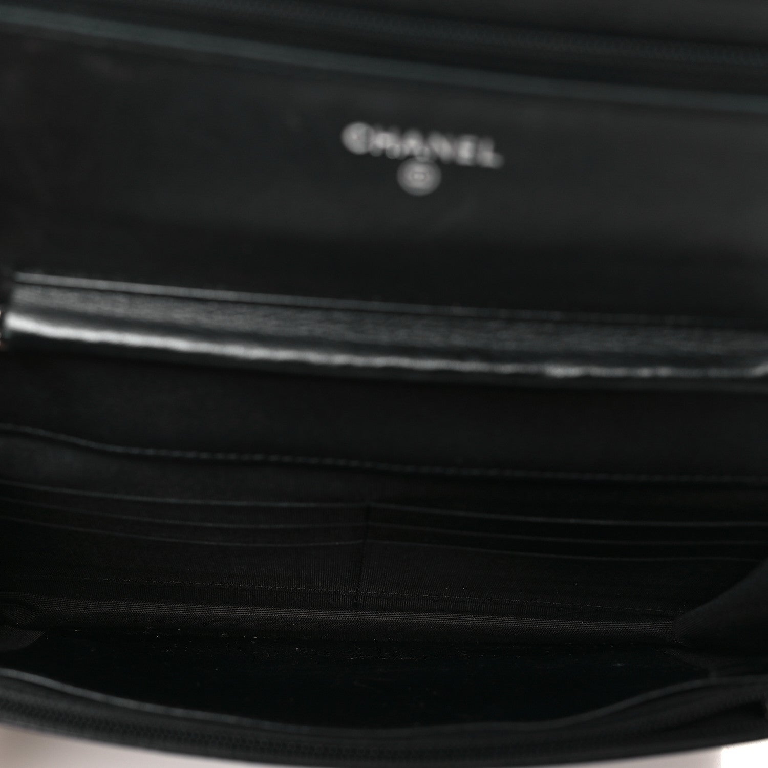 Chanel Caviar Timeless CC Wallet On Chain WOC Black