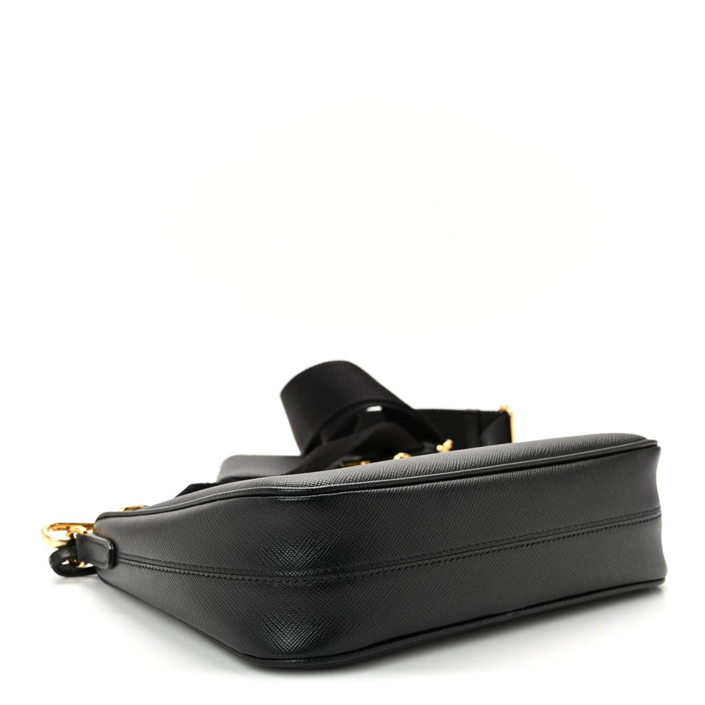 Prada Saffiano Lux Re-Edition 2005 Shoulder Bag Black