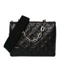 Louis Vuitton Lambskin Embossed Monogram Coussin PM Black