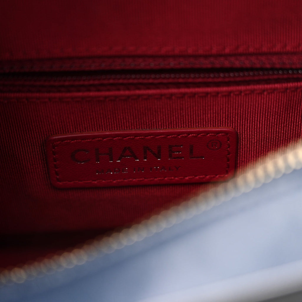 Chanel Aged Calfskin Quilted Small Gabrielle Hobo Navy Black