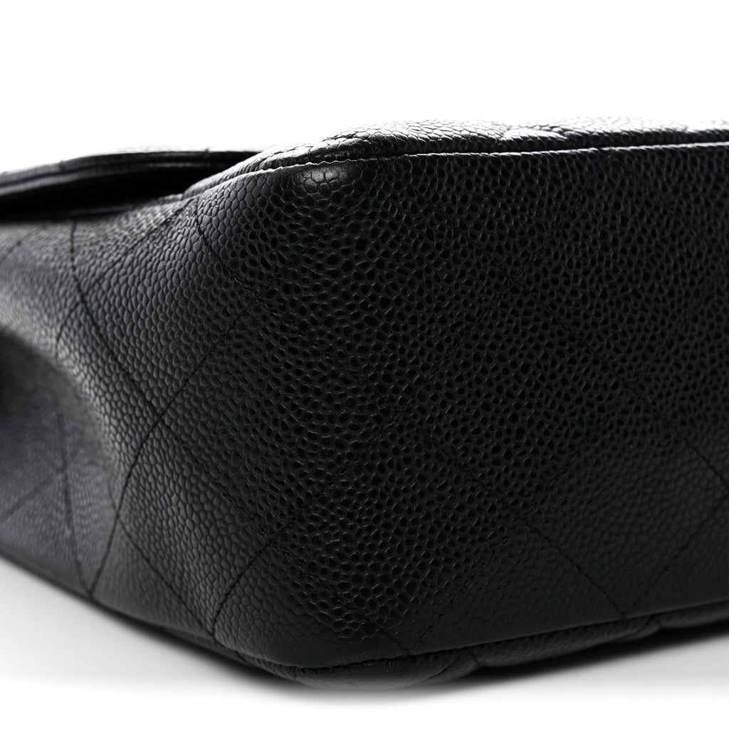 Chanel Caviar Quilted Jumbo Single Flap Black