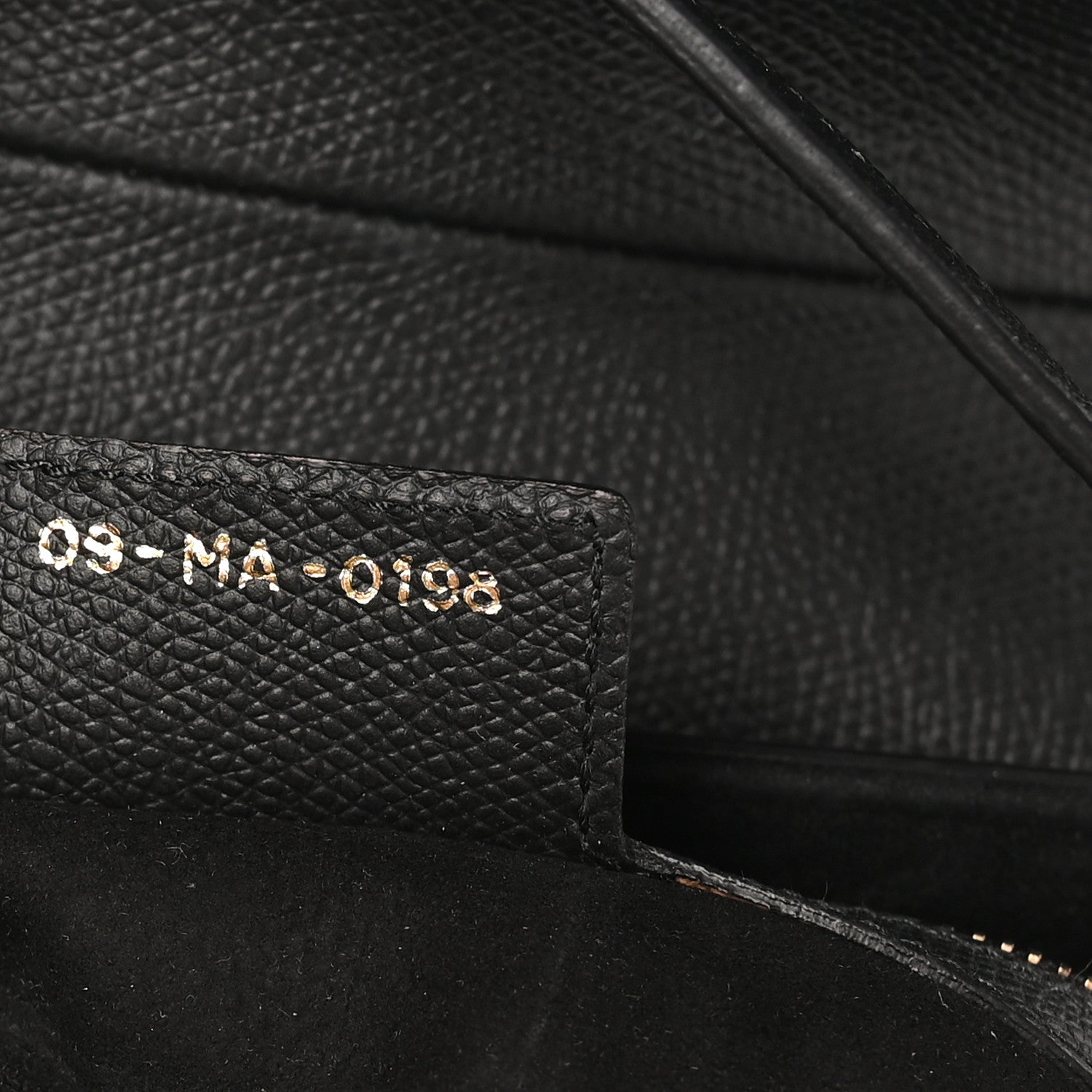 Christian Dior Grained Calfskin Saddle Bag Black