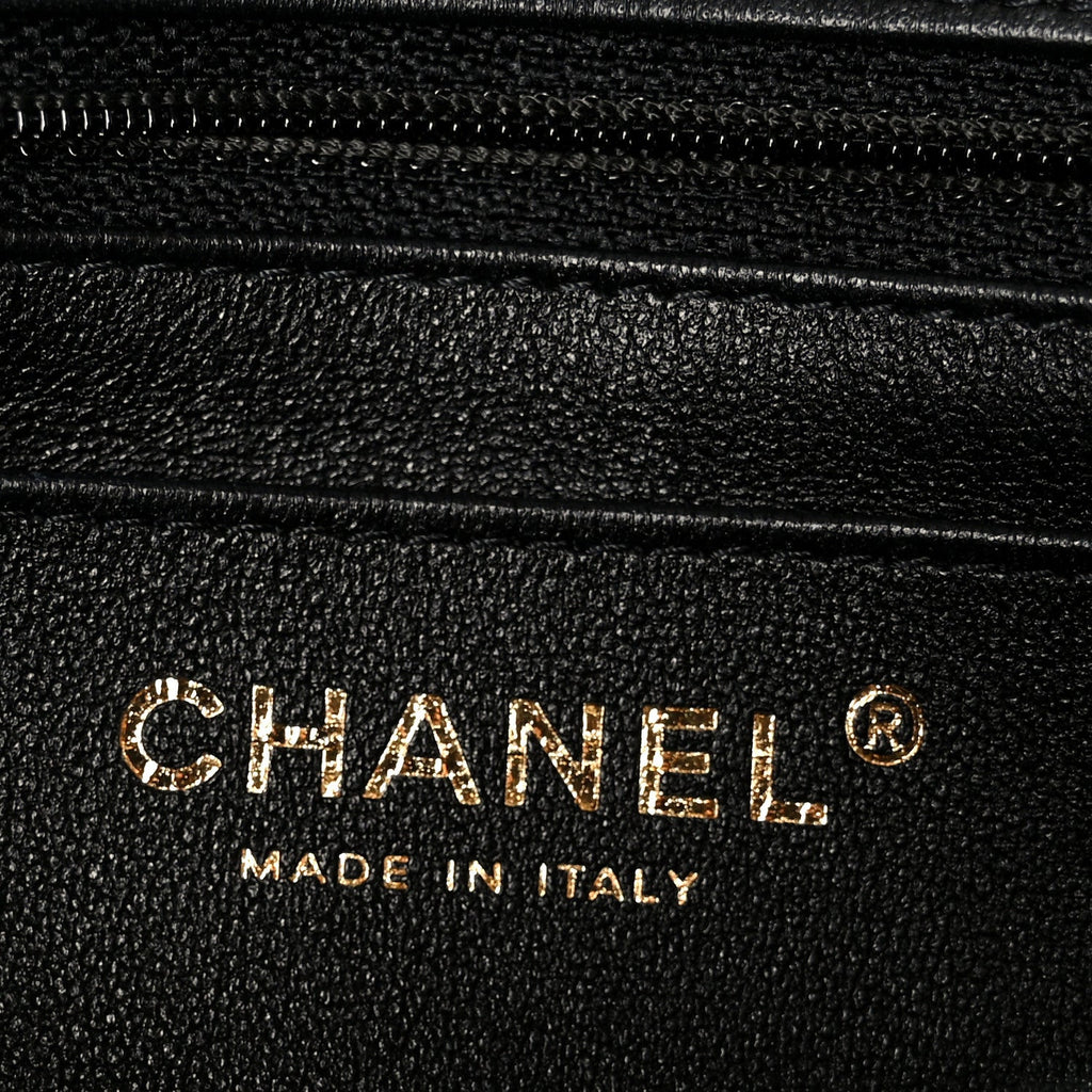 Chanel Lambskin Quilted Mini Rectangular Flap Black