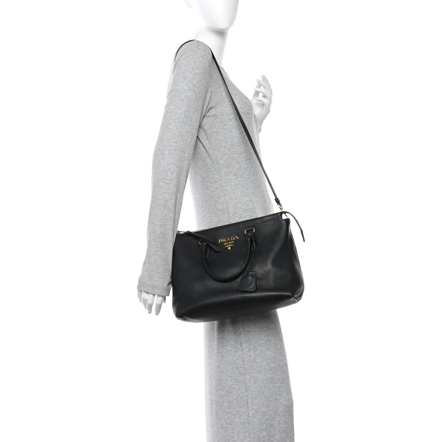 Prada Vitello Phenix Tote Black