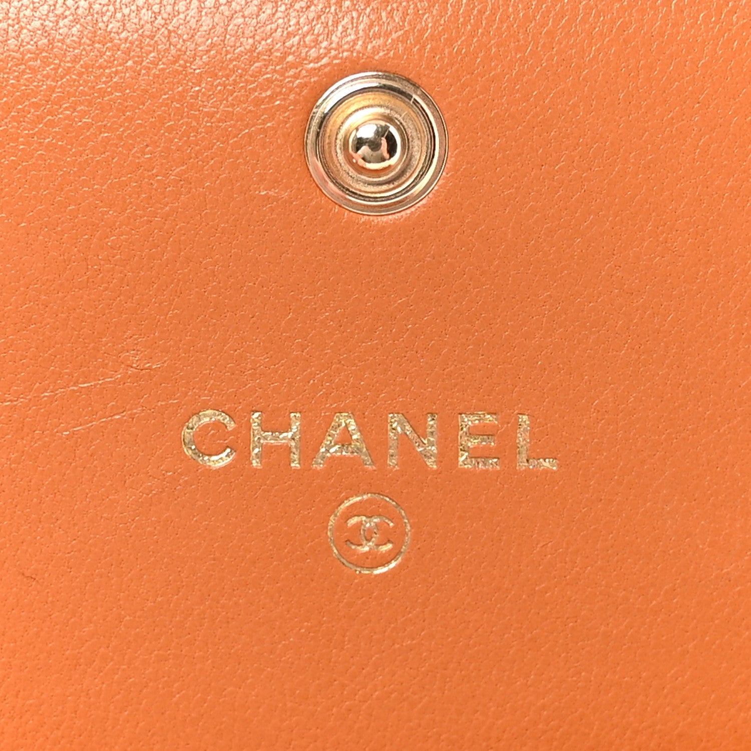 Chanel Lambskin Quilted Chanel 19 Flap Coin Purse With Chain Light Brown