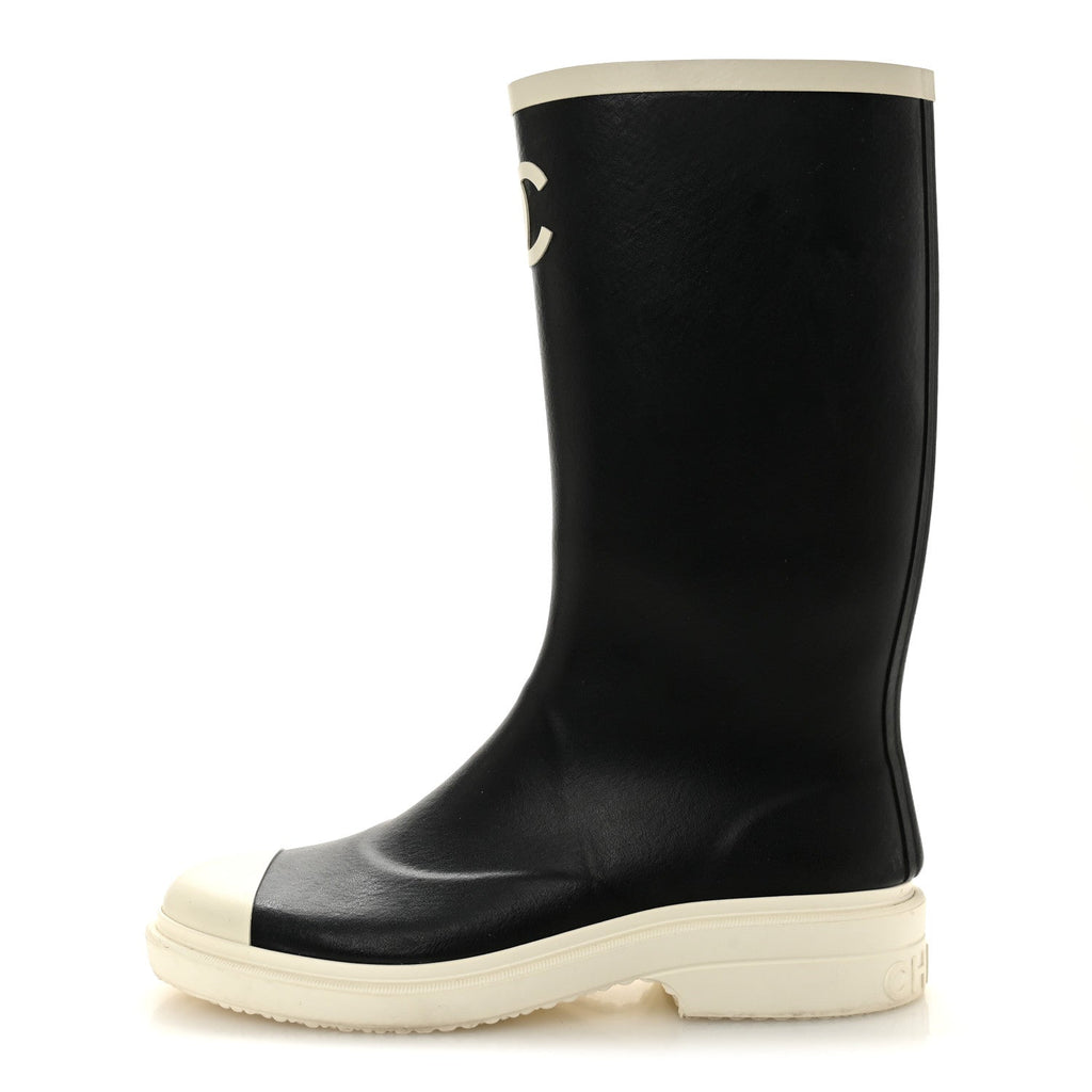 Caoutchouk CC High Boots 40 Black White