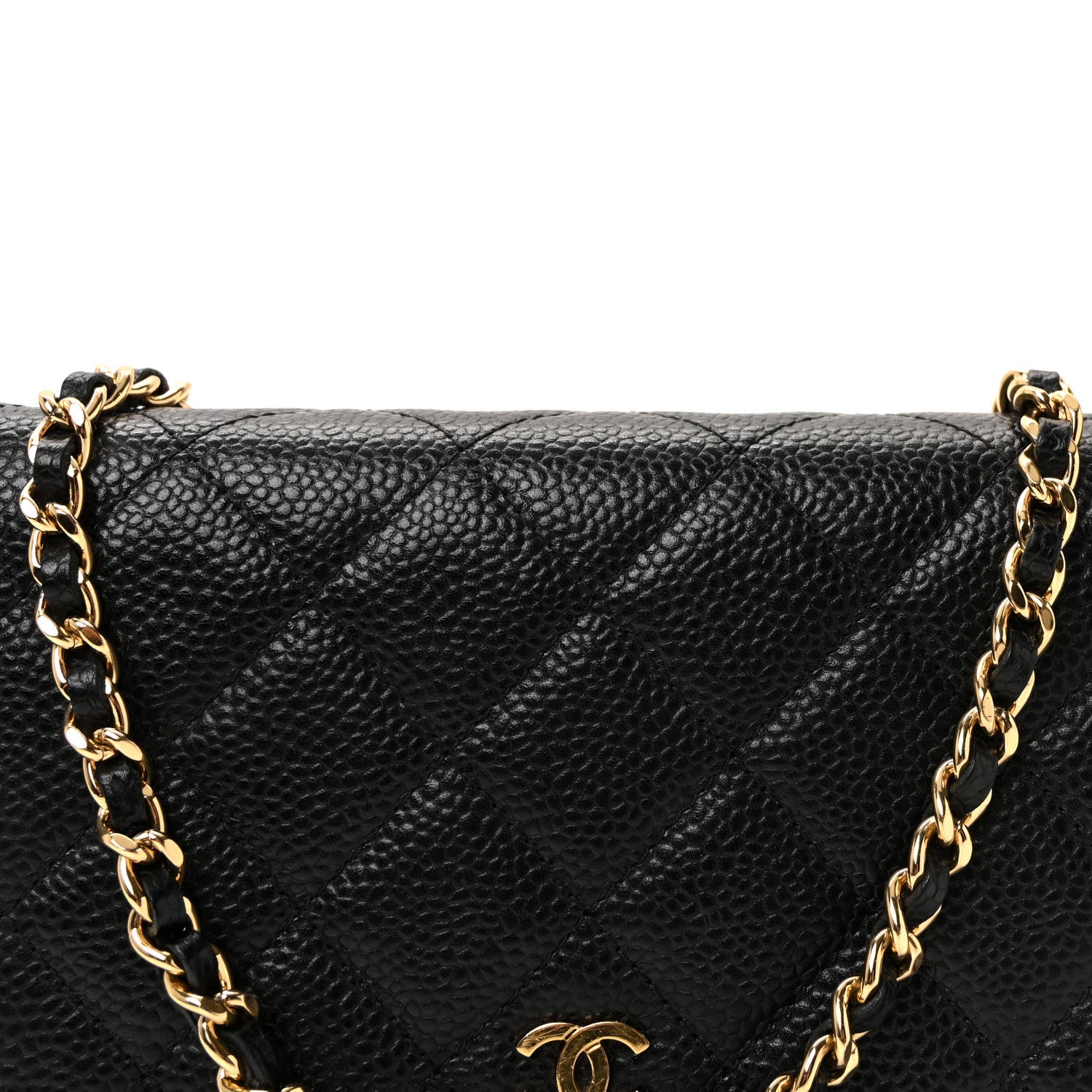 Chanel Caviar Quilted Wallet on Chain WOC Black