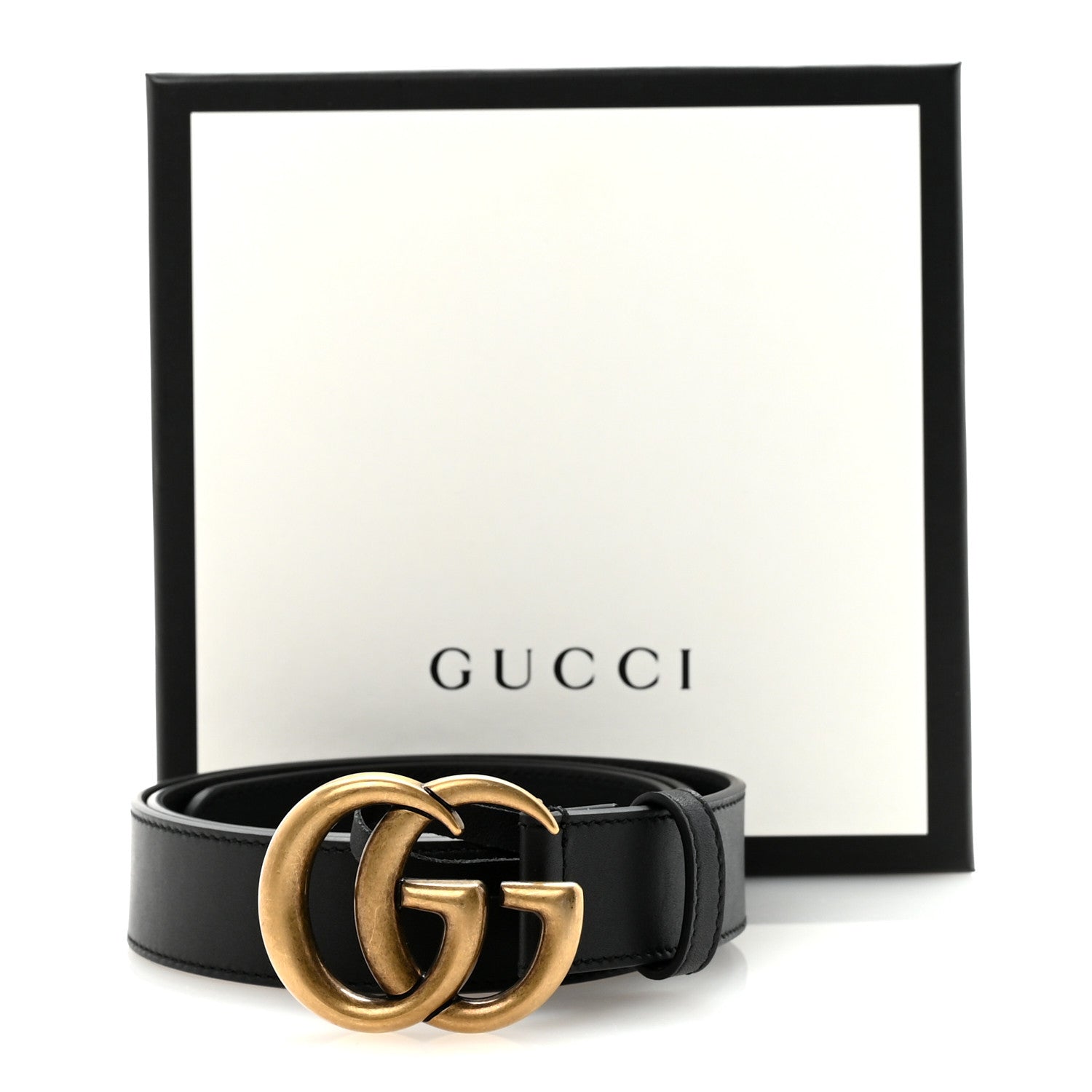 Gucci Calfskin Double G 30mm Belt 85 34 Black