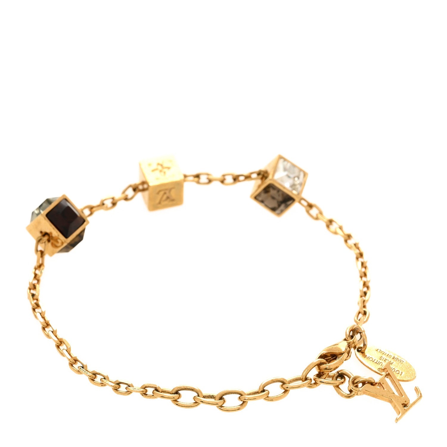 Louis Vuitton Swarovski Gamble Bracelet Azur Gold