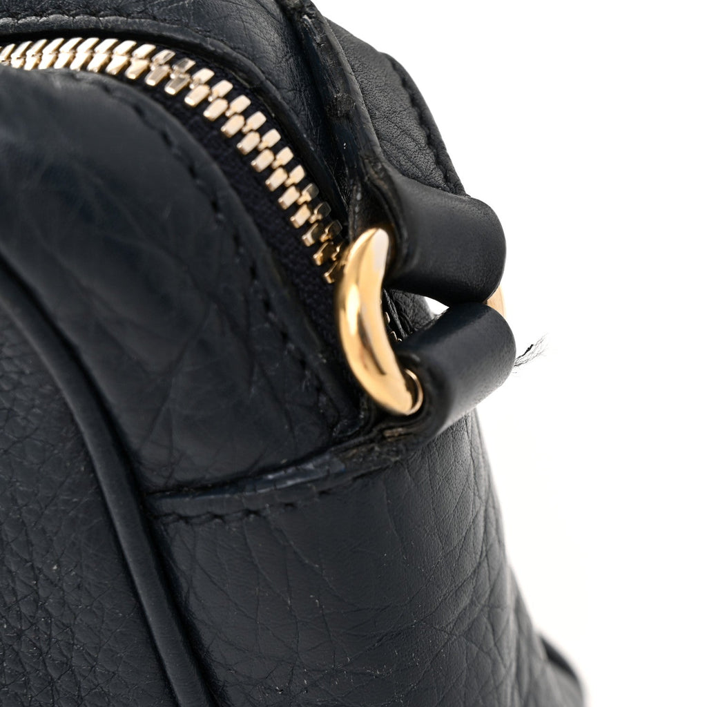 Gucci Pebbled Calfskin Small Soho Disco Bag Blue