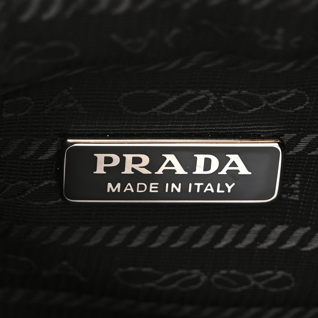 Prada Terry Cloth Mini Re-Edition 2000 Bag Giallo Black