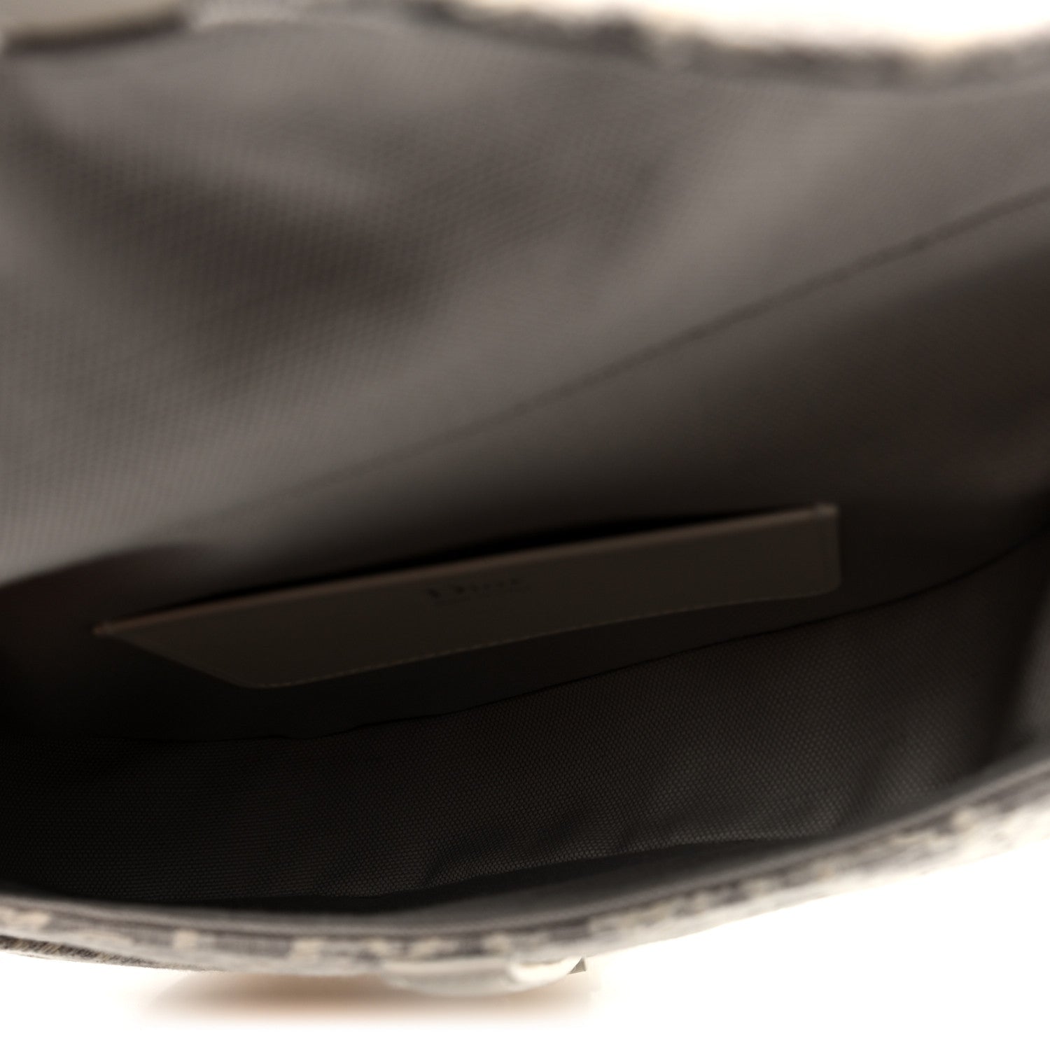 Christian Dior Oblique Mini Saddle Bag With Strap Latte Grey