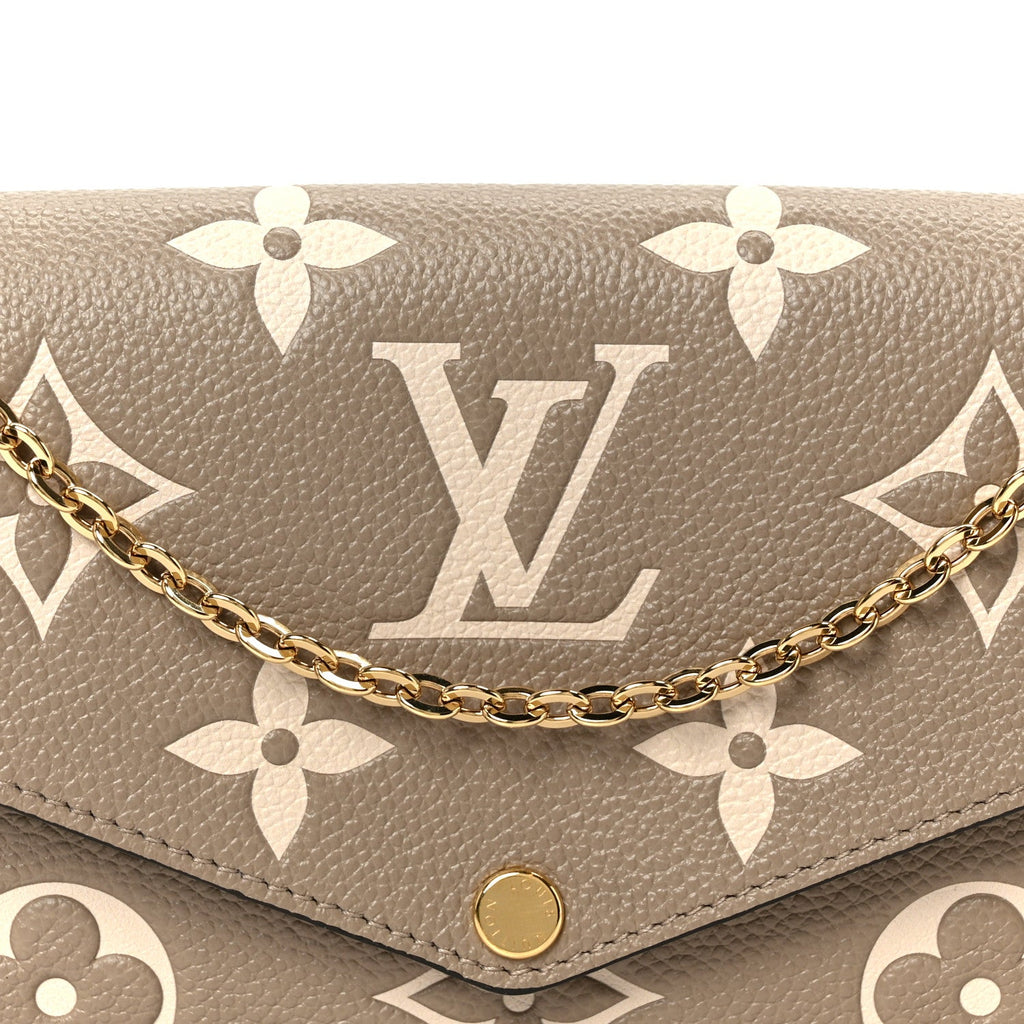 Louis Vuitton Empreinte Monogram Giant Felicie Pochette Tourterelle Creme