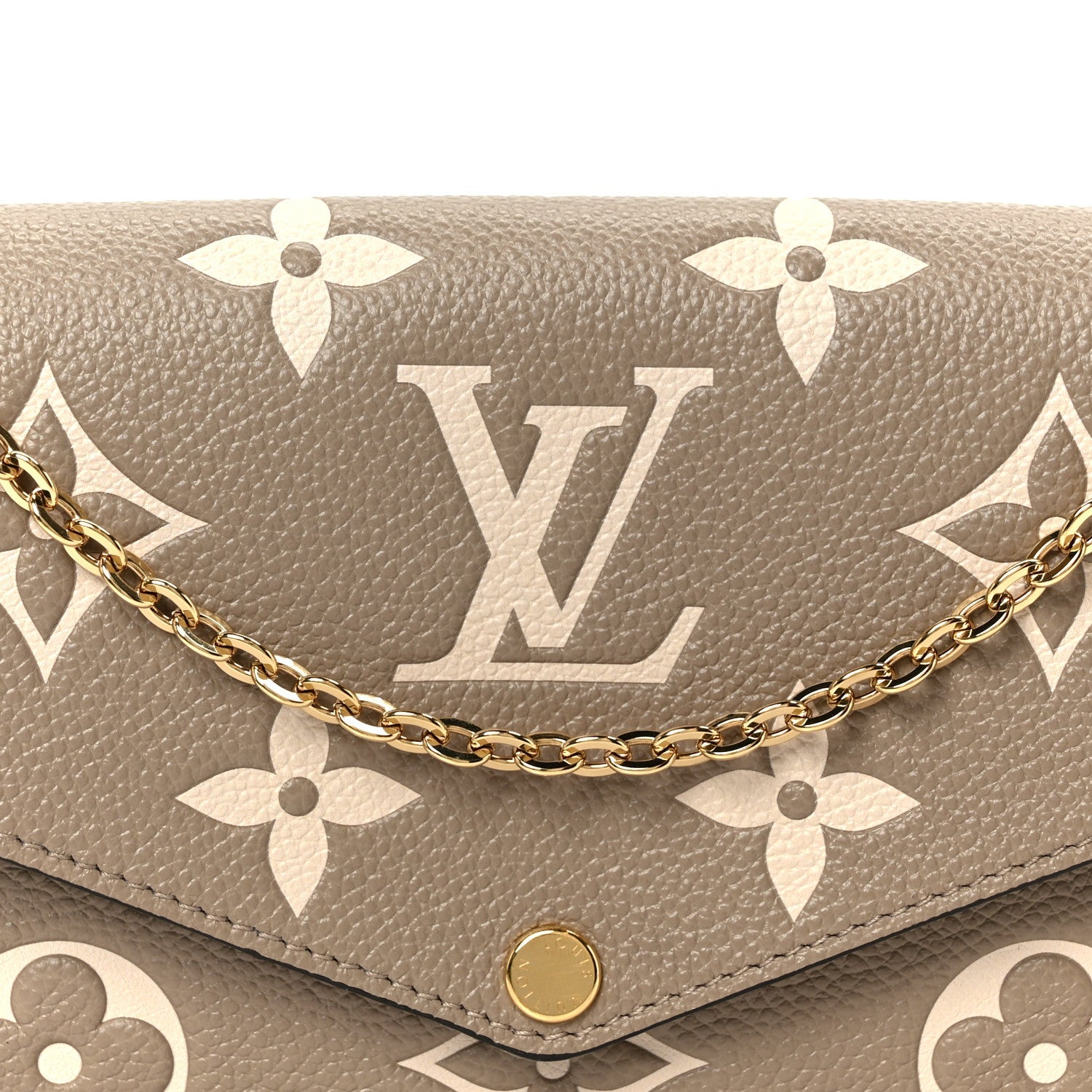 Louis Vuitton Empreinte Monogram Giant Felicie Pochette Tourterelle Creme