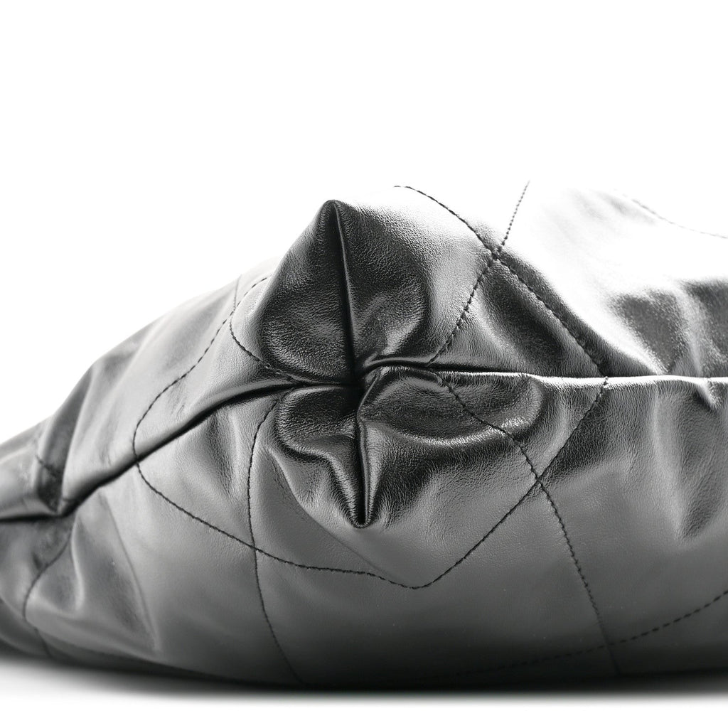 Chanel Shiny Calfskin Quilted Small Chanel 22 Black
