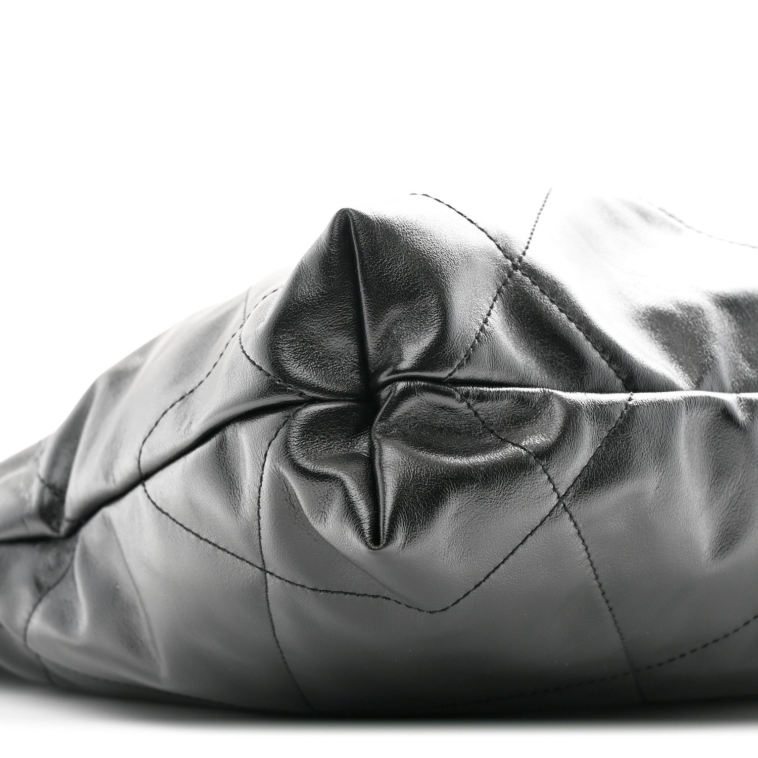 Chanel Shiny Calfskin Quilted Small Chanel 22 Black