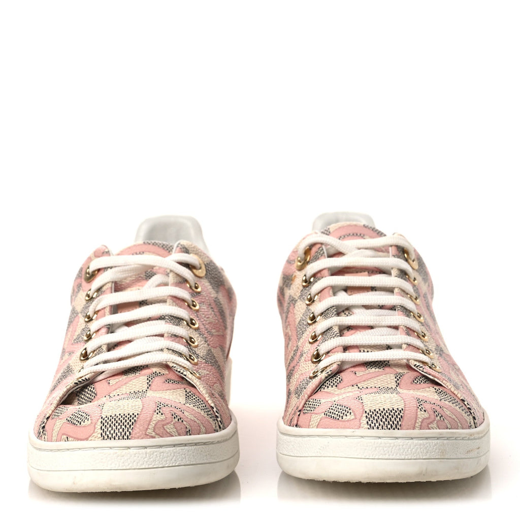 Louis Vuitton Damier Azur Tahitienne Bora Bora Sneakers 40 Rose Ballerine
