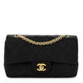 Chanel Jersey Quilted Small Double Flap Black