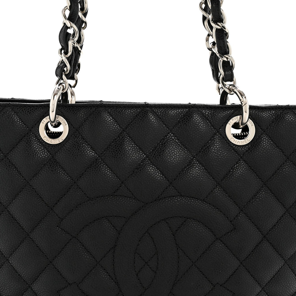 Chanel Caviar Quilted Grand Shopping Tote GST Black