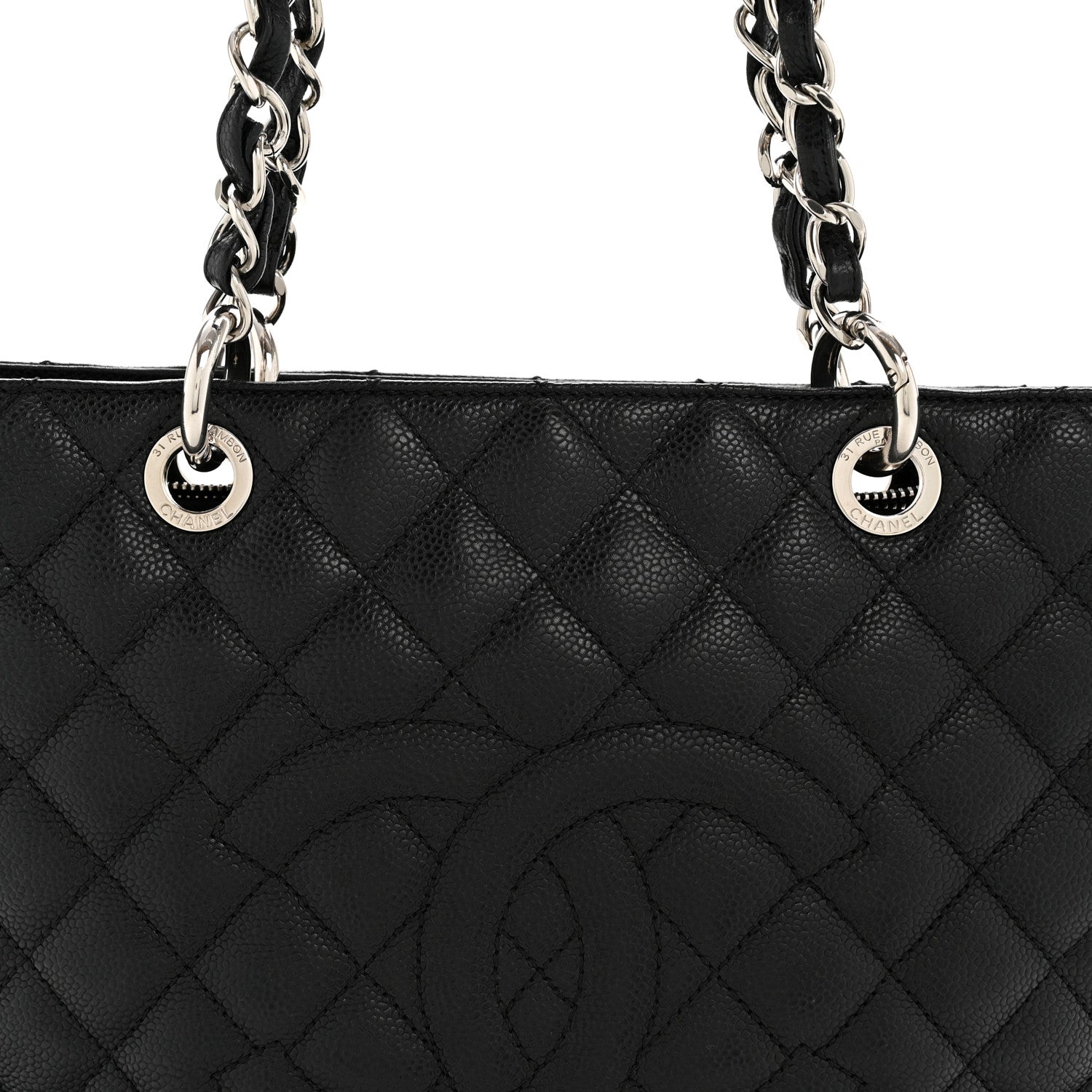Chanel Caviar Quilted Grand Shopping Tote GST Black