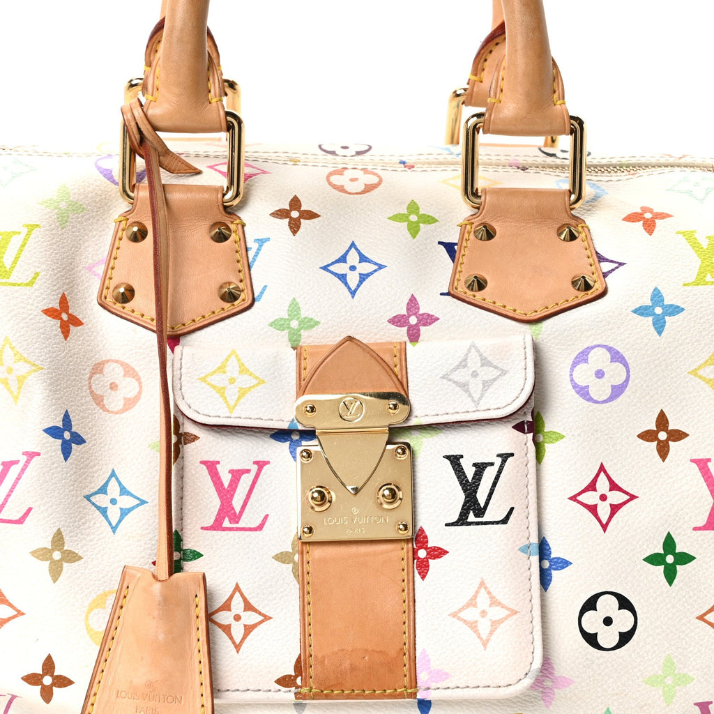 Louis Vuitton Monogram Multicolor Speedy 30 White