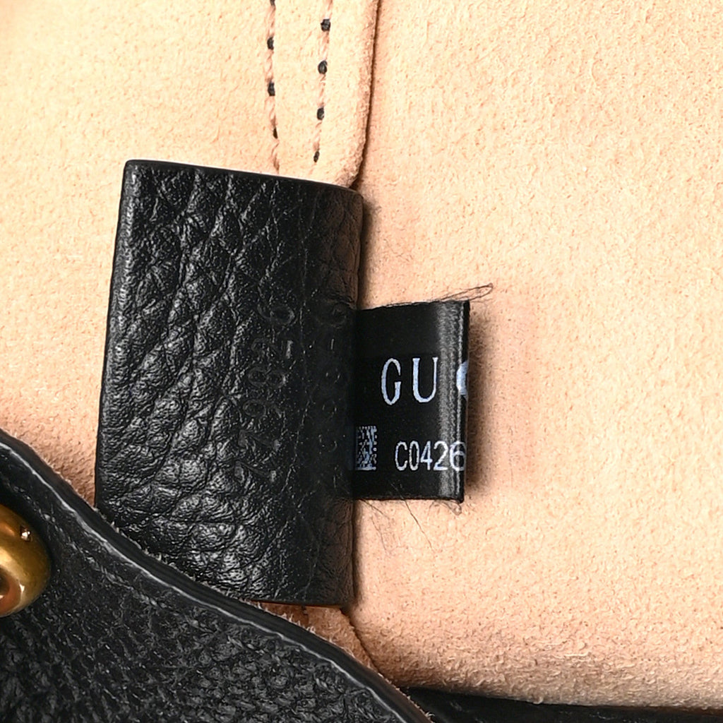 Gucci Grained Calfskin Small Dahlia Tote Black