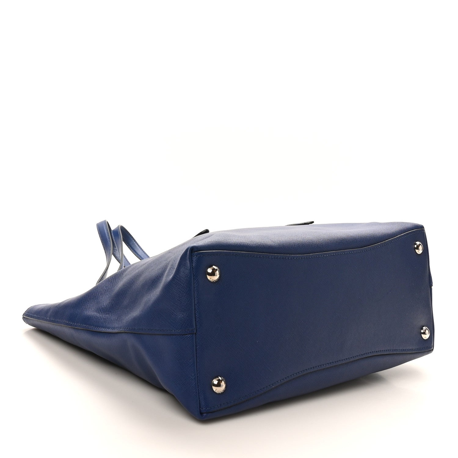 Prada Saffiano Cuir Medium Double Handle Tote Bluette