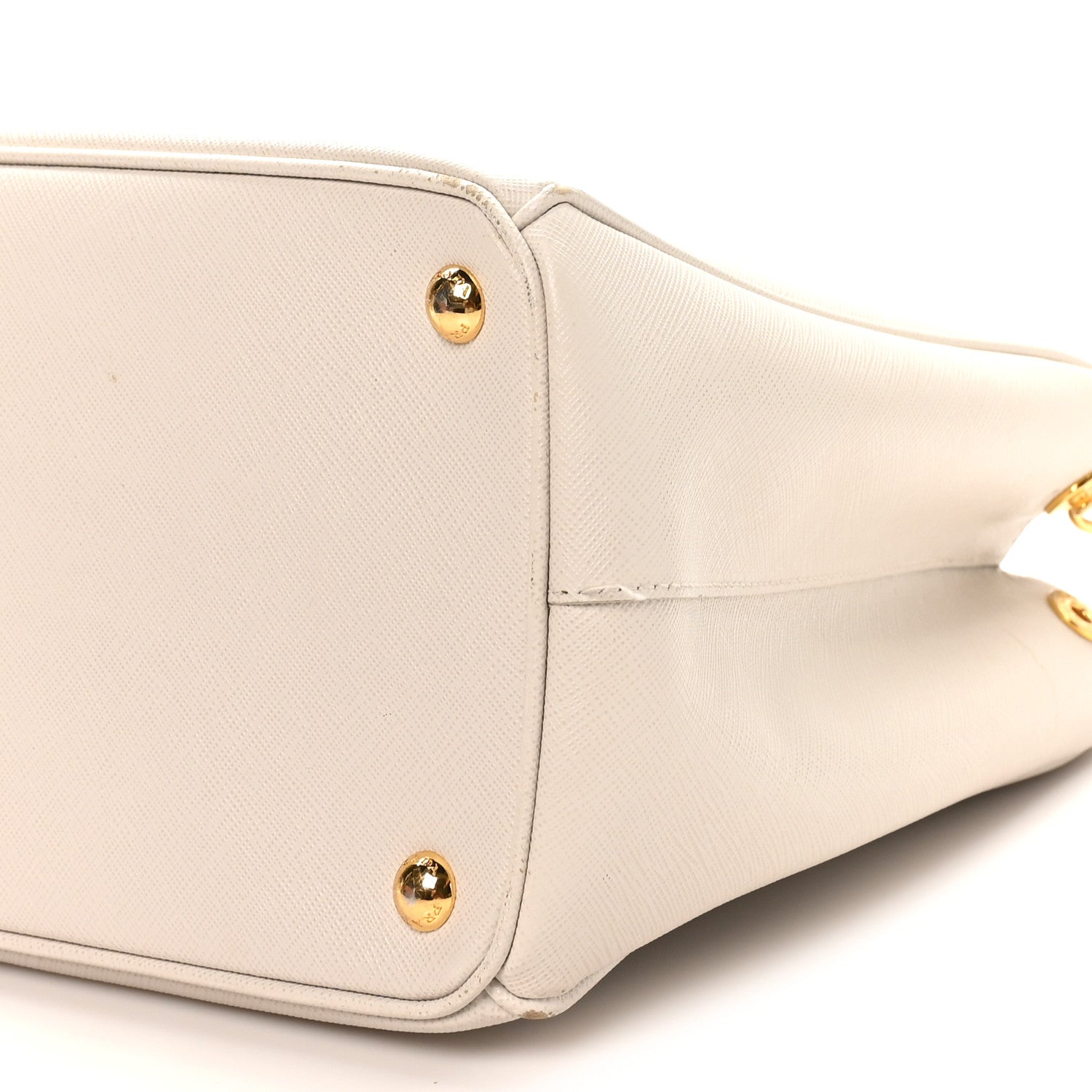 Prada Saffiano Lux Medium Galleria Double Zip Tote Talco