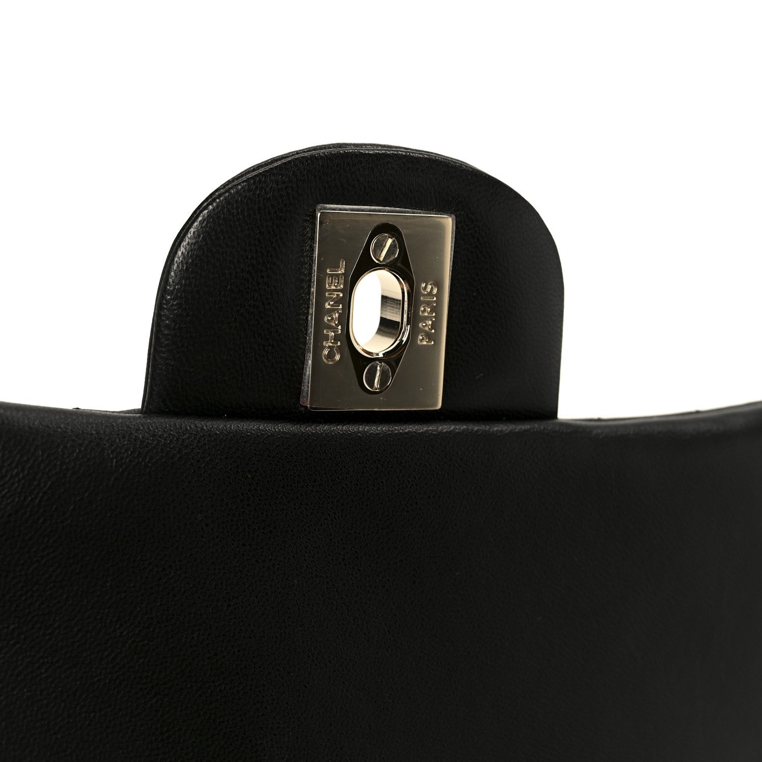 Chanel Lambskin Chevron Quilted Mini Square Flap Black