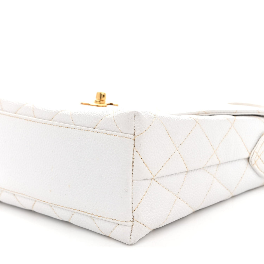 Chanel Caviar CC Shoulder Bag White