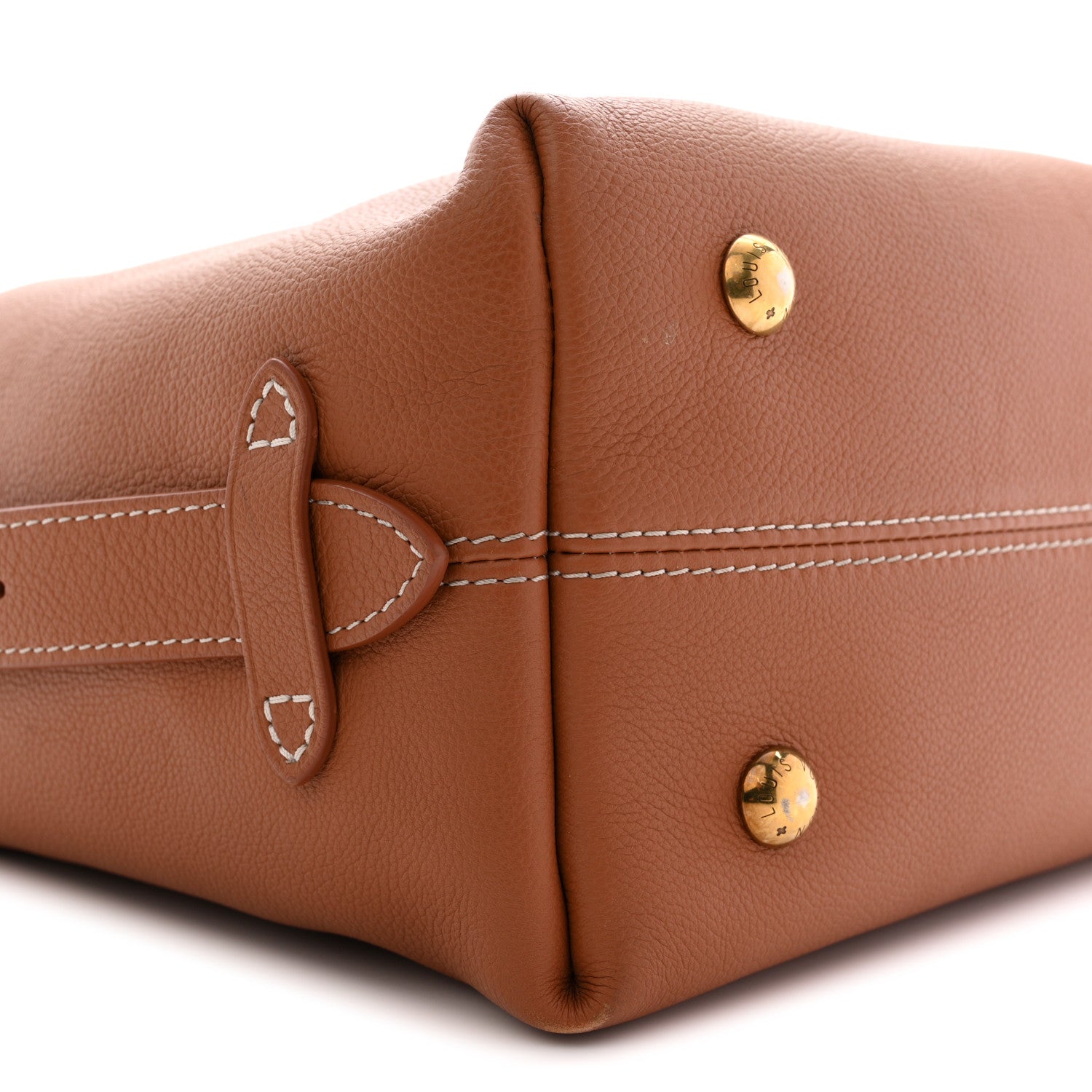 Louis Vuitton Grained Calfskin Low Key Hobo PM Cognac