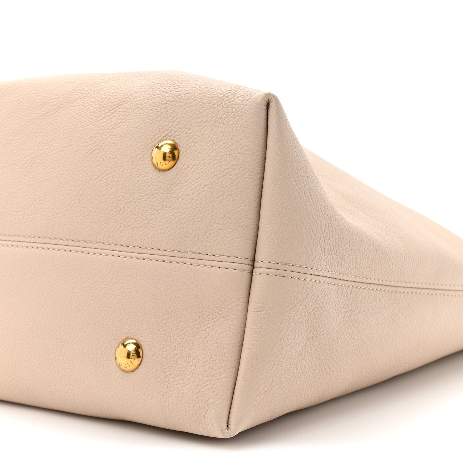Louis Vuitton Grained Calfskin Low Key Hobo MM Limestone