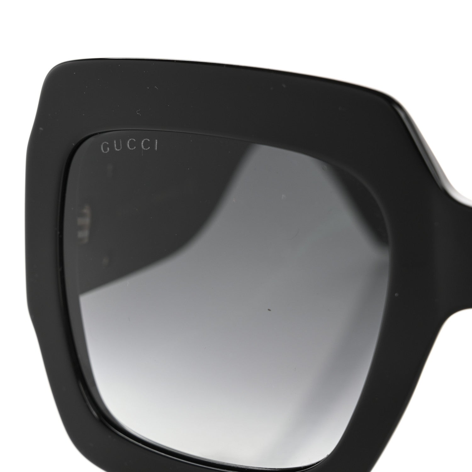 Gucci Acetate Square Frame Sunglasses GG0102S Black