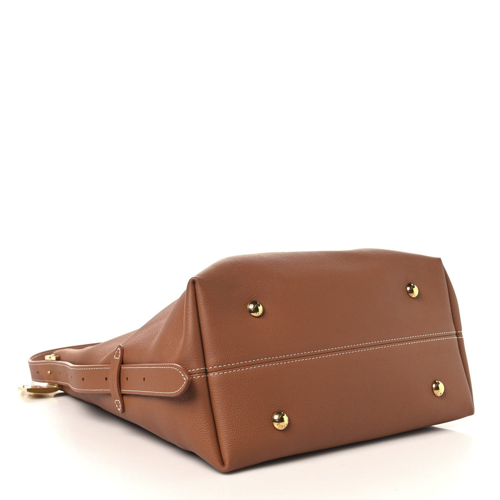 Louis Vuitton Grained Calfskin Low Key Hobo MM Cognac