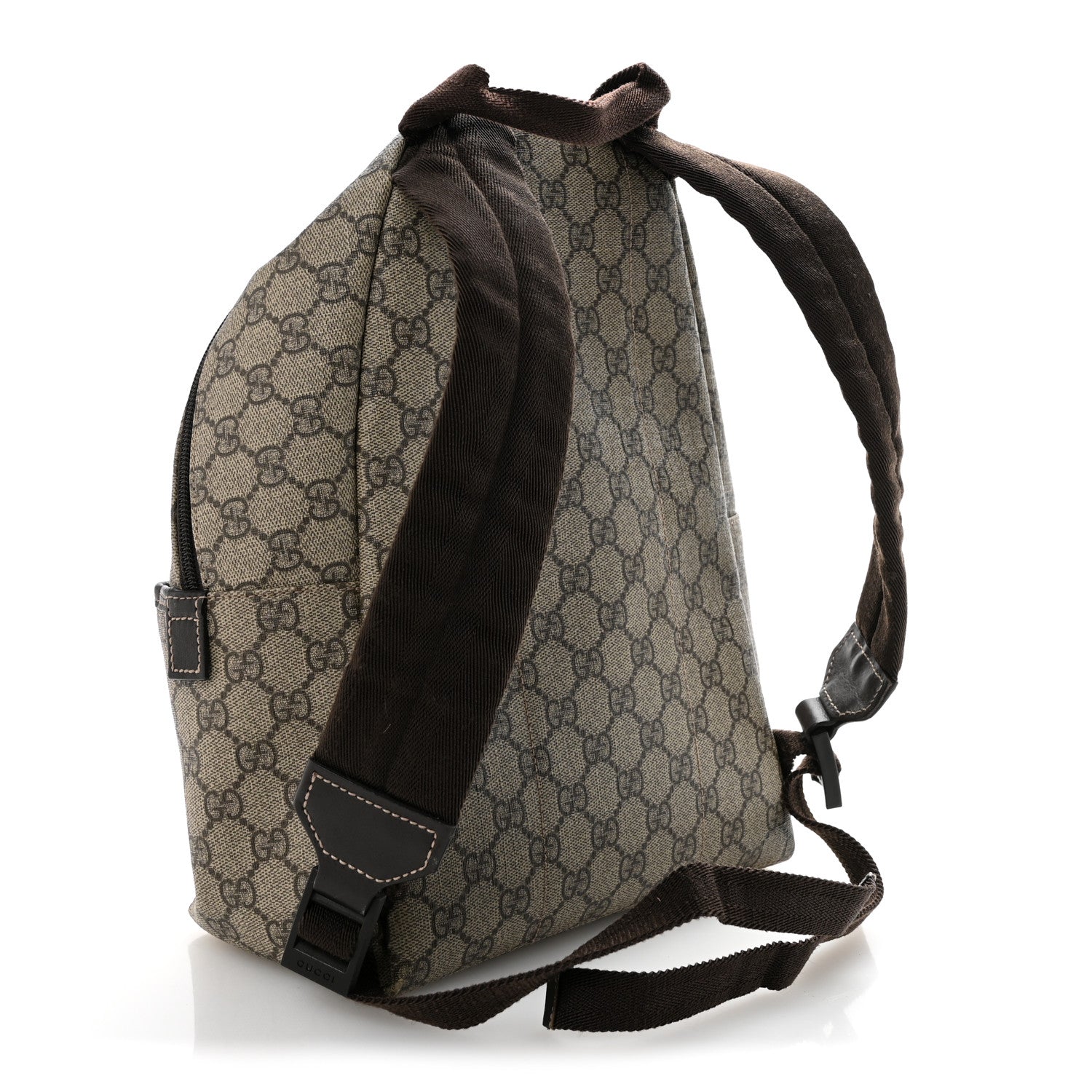 Gucci GG Supreme Monogram Margaux Calfskin Childrens Day Backpack Beige Ebony Cocoa Dark Chocolate
