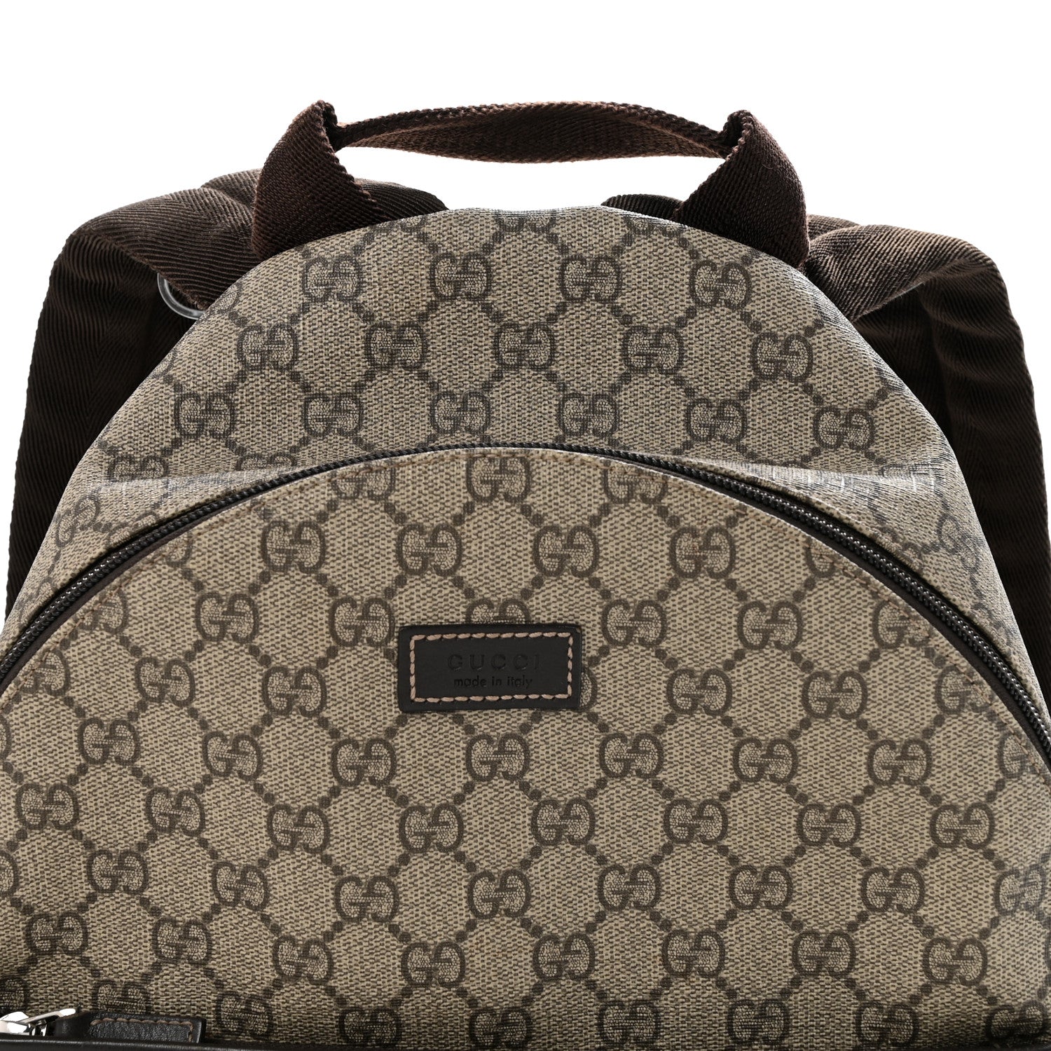 Gucci GG Supreme Monogram Margaux Calfskin Childrens Day Backpack Beige Ebony Cocoa Dark Chocolate