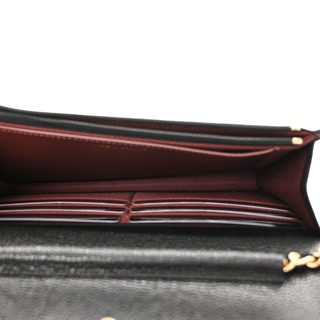 Chanel Caviar Quilted CC Turnlock Wallet On Chain WOC Black