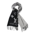 Louis Vuitton Cashmere Monogram Gradient Reykjavik Scarf Grey