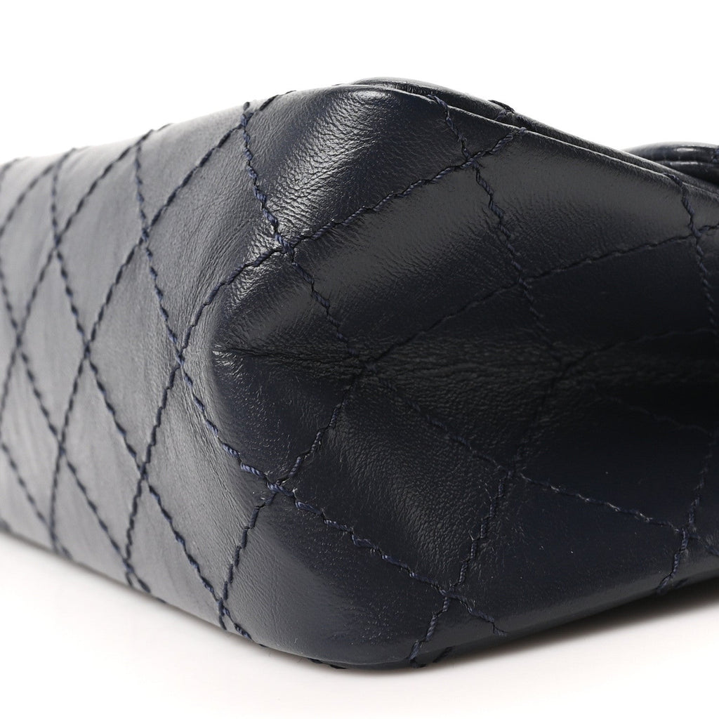 Chanel Aged Calfskin Quilted 2.55 Reissue Mini Flap Navy