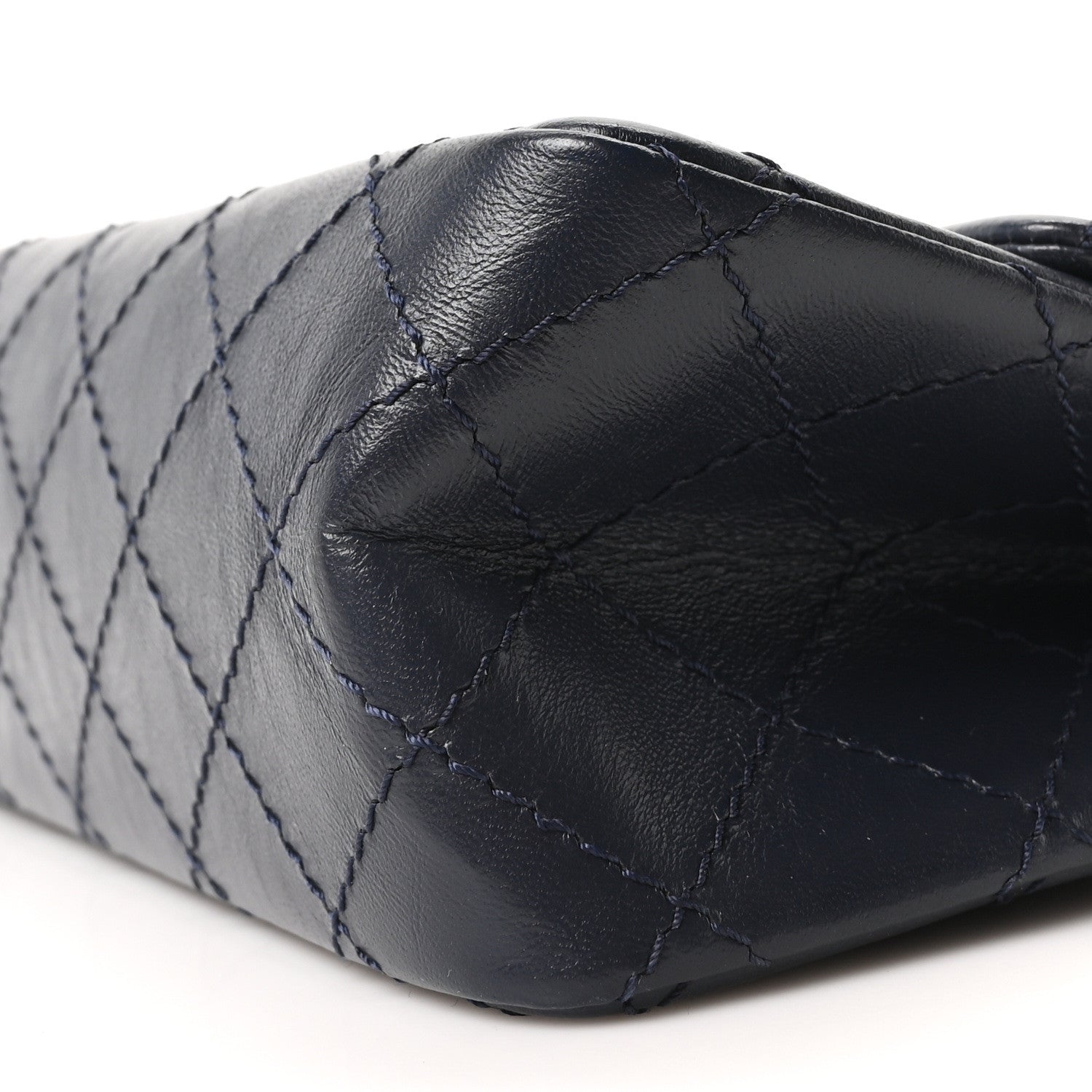 Chanel Aged Calfskin Quilted 2.55 Reissue Mini Flap Navy