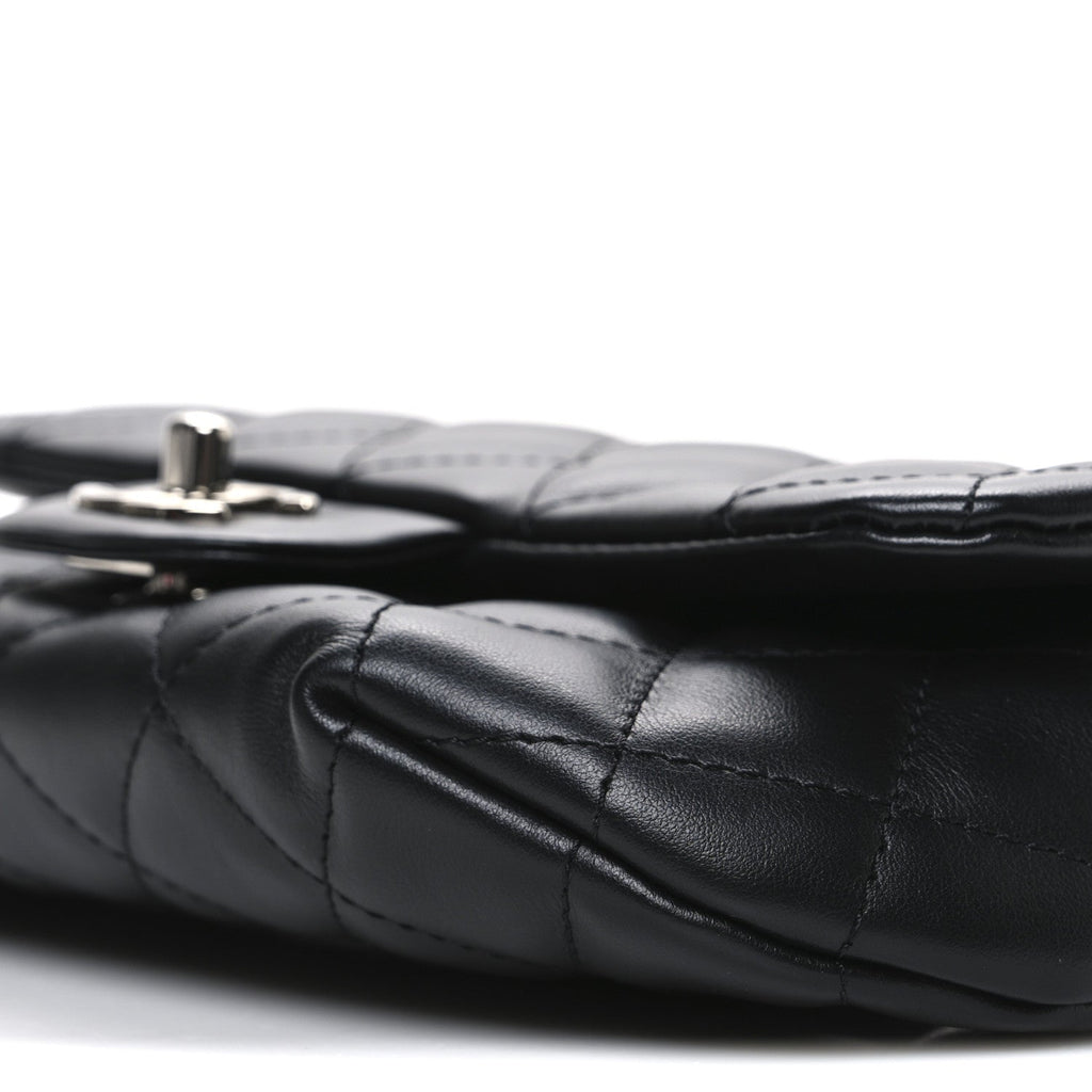 Chanel Calfskin Quilted CC Uniform Flap Belt Bag Black