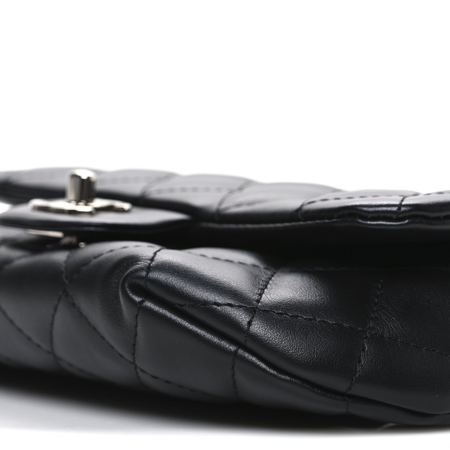 Chanel Calfskin Quilted CC Uniform Flap Belt Bag Black