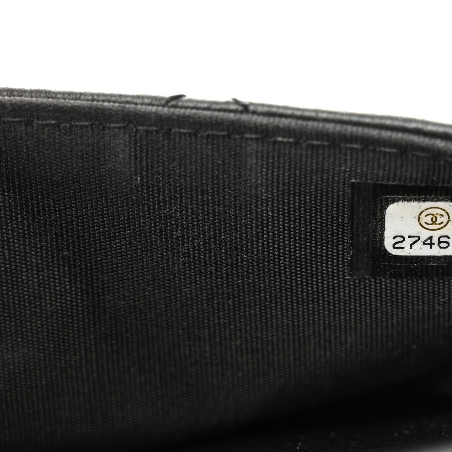 Chanel Lambskin Quilted Square Front Pocket Clutch With Chain Black