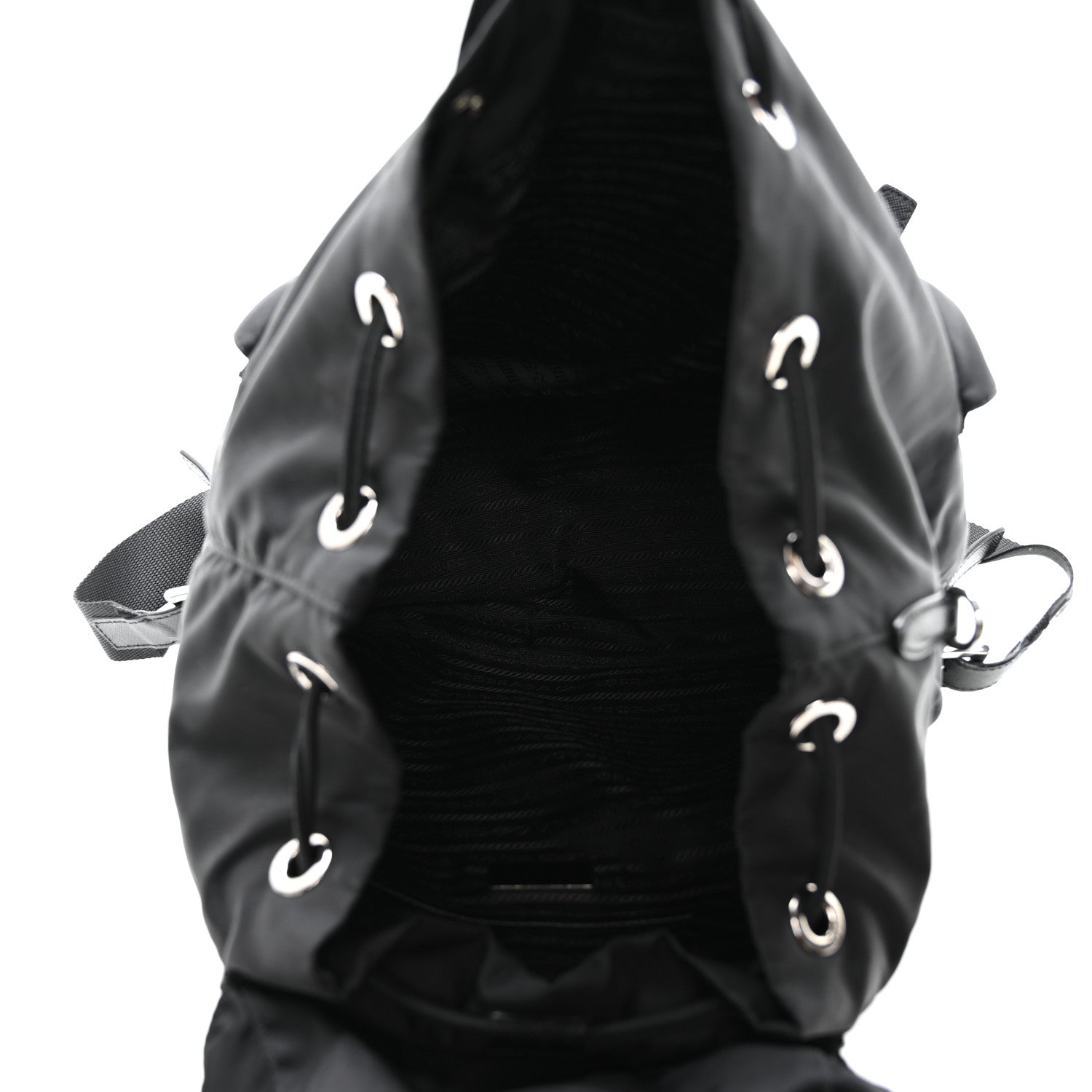 Prada Re-Nylon Vela Saffiano Medium Backpack Black