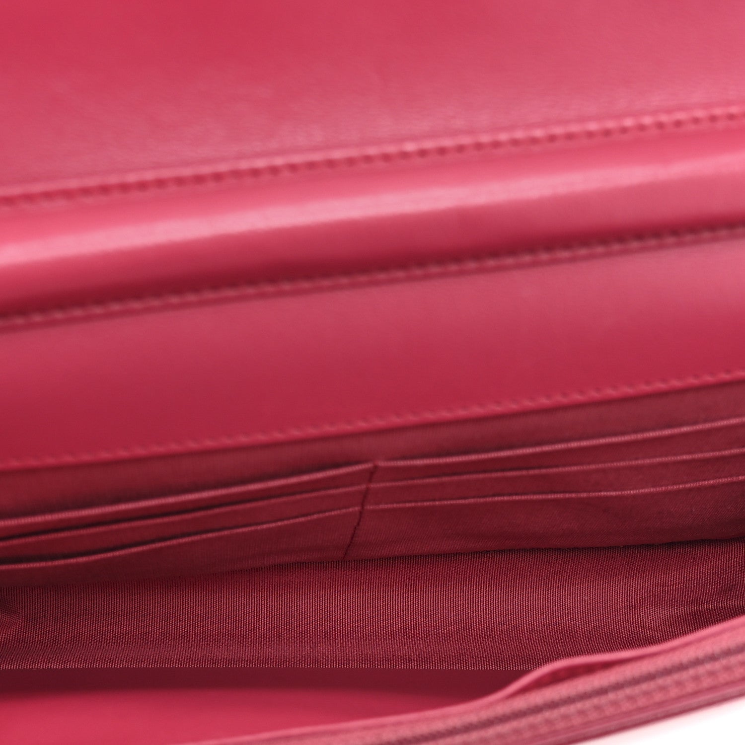Chanel Lambskin Quilted Boy Wallet On Chain WOC Dark Fuchsia