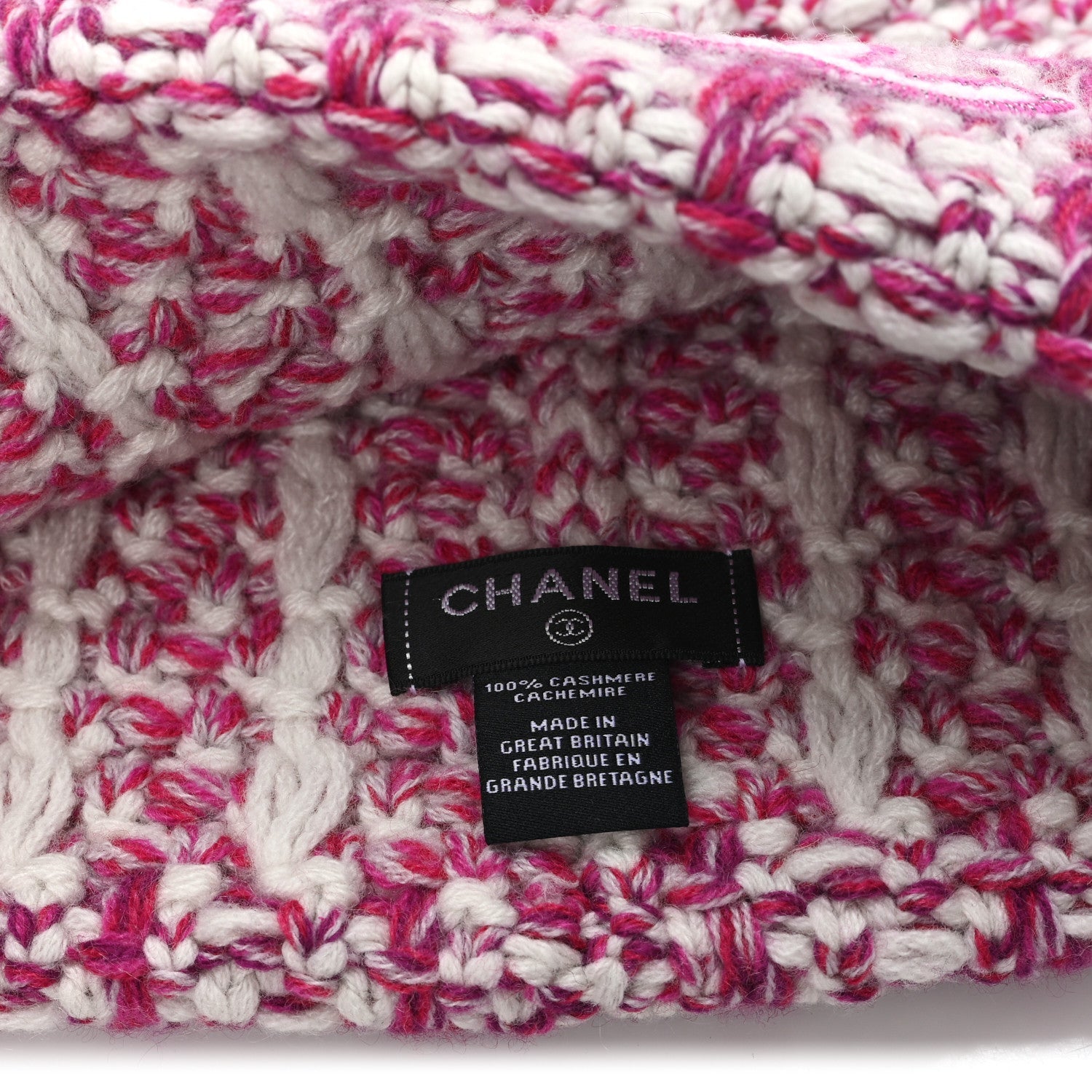 Cashmere CC Beanie Hat Pink Beige