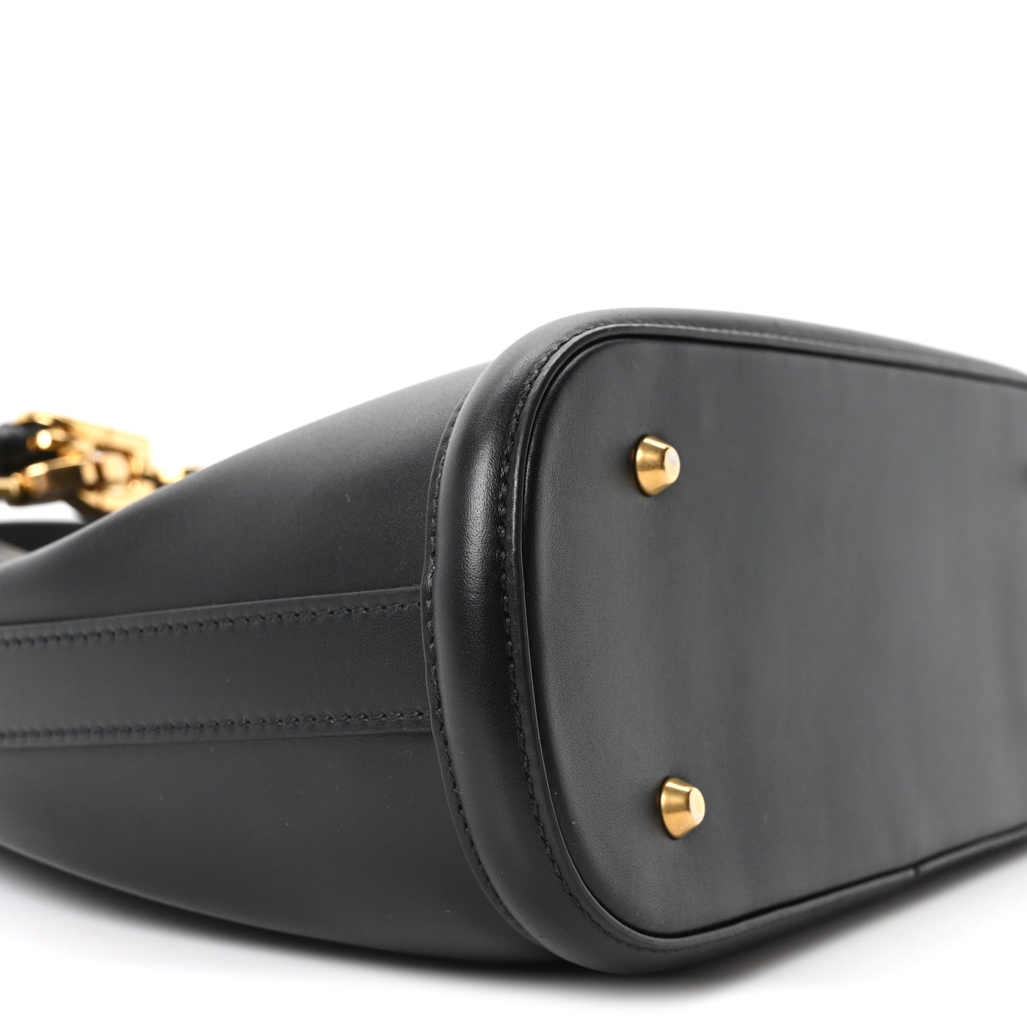 Christian Dior Calfskin CD Embossed Medium C'est Chain Bucket Bag Black