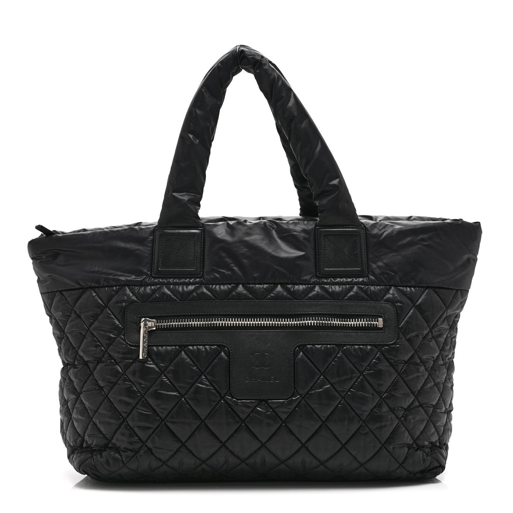 Chanel Nylon Quilted Large Coco Cocoon Tote Black